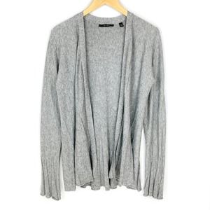 Cyrus Cardigan Gray Knit Pleated Sweater XL